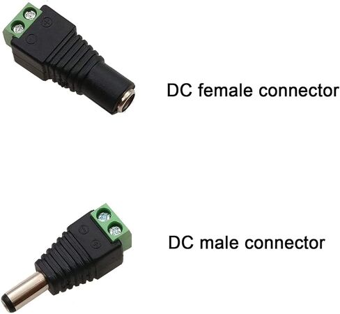 iJiGui 4 أزواج موصل DC موصل ذكر أنثى، موصل توصيل طرفي برغي احترافي 5.5X 2.1 مم 12 فولت تيار مستمر، لكاميرا CCTV الأمنية DVR وشريط ضوء LED in Kuwait