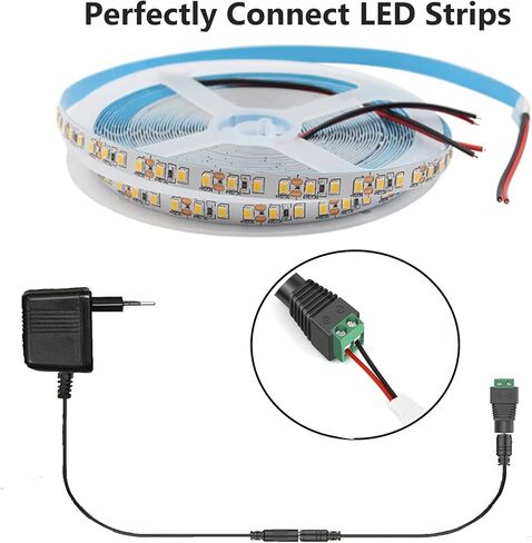 iJiGui 4 أزواج موصل DC موصل ذكر أنثى، موصل توصيل طرفي برغي احترافي 5.5X 2.1 مم 12 فولت تيار مستمر، لكاميرا CCTV الأمنية DVR وشريط ضوء LED in Kuwait