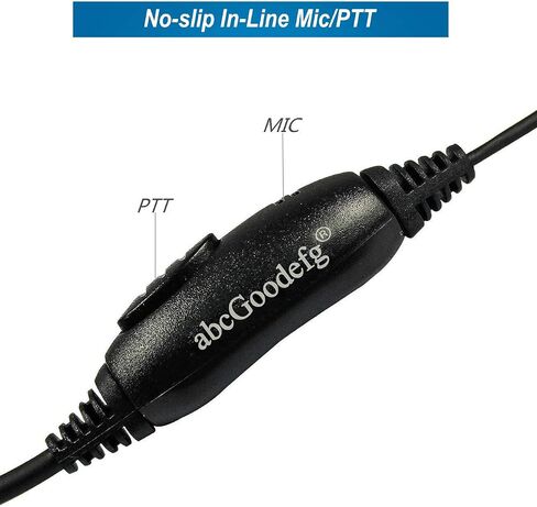 1 Pin 2.5MM Walkie Talkie Earpiece with Mic, G Shape Ear Piece for Police Radios Law Enforcement Compatible with Motorola MH230R MH230TPR MR350R MS350R (2 Pack) in Kuwait