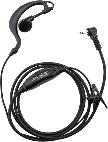 1 Pin 2.5MM Walkie Talkie Earpiece with Mic, G Shape Ear Piece for Police Radios Law Enforcement Compatible with Motorola MH230R MH230TPR MR350R MS350R (2 Pack) in Kuwait
