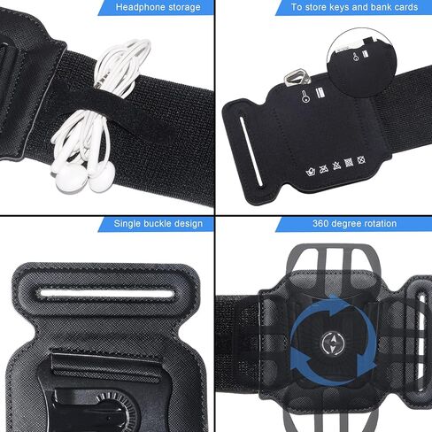 Armband Case Running Phone Holder 360° Rotatable Hiking Rowing Mountaineering Biking Phone Arm Band for iPhone 14 13 12 11 Pro Max Mini SE Xs XR X 8 7 Plus Samsung LG Google Pixel Motorola in Saudi Arabia