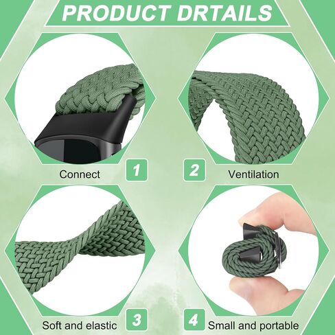 [6-Pack] Bands Compatible with Fitbit Charge 5 Bands Women Men Adjustable Stretch Braided Nylon Sport Loop Strap Replacement Wristband for Fitbit Charge 5 Advanced Fitness & Health Tracke in Kuwait