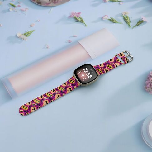 Jolook Snowflake Band for Fitbit Versa 4/3, Waterproof Sport Silicone Replacement bands Straps Compatible with Fitbit Versa 4/3 and Sense/Sense 2 - Christmas Snowflake in Kuwait