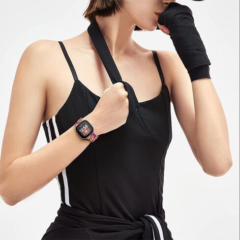 Jolook Snowflake Band for Fitbit Versa 4/3, Waterproof Sport Silicone Replacement bands Straps Compatible with Fitbit Versa 4/3 and Sense/Sense 2 - Christmas Snowflake in Kuwait