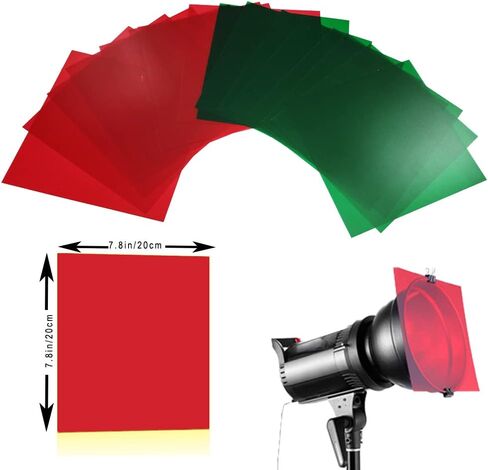 فلتر اضاءة جل فلاش يونيفيرسال TS-1 7.8 × 7.8 انش، 16 عبوة فلتر جل شفاف لتصحيح الالوان بلونين in Kuwait