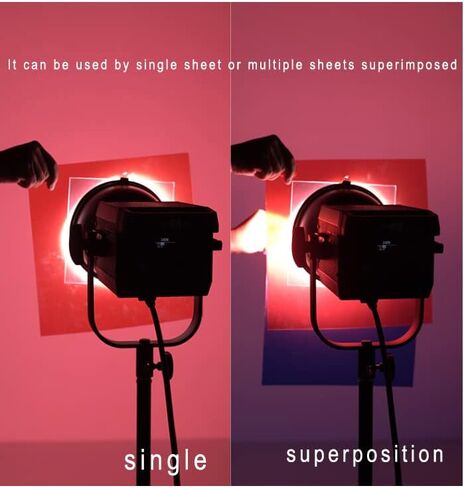 فلتر اضاءة جل فلاش يونيفيرسال TS-1 7.8 × 7.8 انش، 16 عبوة فلتر جل شفاف لتصحيح الالوان بلونين in Kuwait