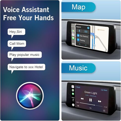 IYING CarPlay Android Auto Adapter for Mazda 2014-2021, Compatible with Mazda 2/3/6/CX3/CX5/CX9/MX5 Android Auto Apple CarPlay Retrofit Kit Car Play Adapter in Kuwait