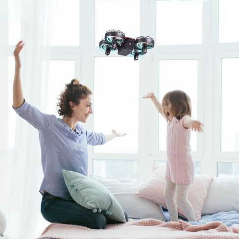 2 حزمة طائرة بدون طيار صغيرة للأطفال والمبتدئين، طائرة هليكوبتر كوادكوبتر للتحكم عن بعد مع 6 بطاريات معيارية، تحوم تلقائي، 3 أوضاع للسرعة، وضع بدون رأس، طائرة جيب RC داخلية هدية للأولاد والبنات، أخضر وأحمر in Kuwait