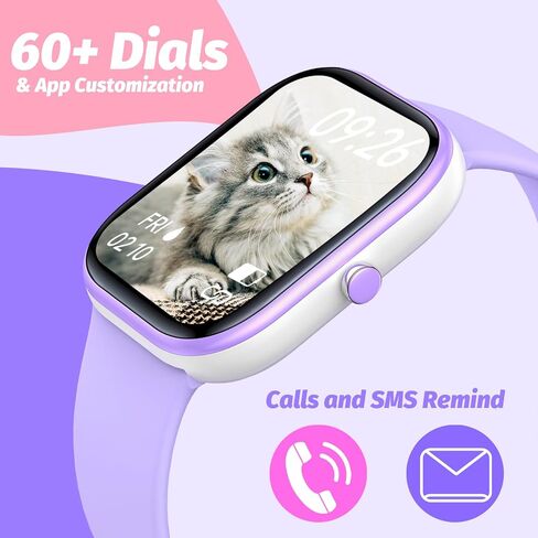 ساعة يوسوكو لتتبع اللياقة البدنية للأطفال، ساعة ذكية مقاومة للماء IP68 للأطفال مع 1.5 بوصة بطلب DIY 19 وضعًا رياضيًا، عداد الخطى، معدل ضربات القلب، مراقب النوم، هدية رائعة للأولاد والبنات المراهقين 6-14 in Kuwait