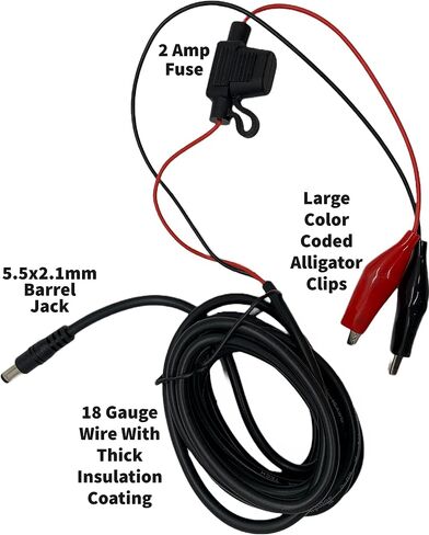 BareHill TrailCam 12V External Battery Box Cable Kit Compatible with Spypoint, Stealth Cam, Moultrie, Muddy Trail Camera 8FT 2Amp Fuse Female Spade Terminals in Saudi Arabia