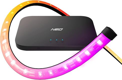 ليتمي صندوق مزامنة HDMI 2.0 ومجموعة اضاءة خلفية LED للتلفزيون من نيو-برو، شرائط اضاءة محيطة غاطسة لتلفزيون 65 بوصة واقل ومزامنة الشاشة والموسيقى، متوافقة مع اليكسا ومساعد جوجل، التحكم في التطبيق.. in Kuwait