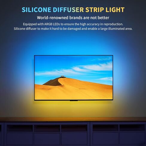 ليتمي صندوق مزامنة HDMI 2.0 ومجموعة اضاءة خلفية LED للتلفزيون من نيو-برو، شرائط اضاءة محيطة غاطسة لتلفزيون 65 بوصة واقل ومزامنة الشاشة والموسيقى، متوافقة مع اليكسا ومساعد جوجل، التحكم في التطبيق.. in Kuwait