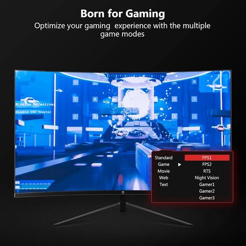 Z-Edge 24-inch Curved Gaming Monitor 180Hz Refresh Rate, 1ms MPRT, FHD 1080 Gaming Monitor, R1650 Curved, UG24 AMD Freesync Premium Display in Kuwait