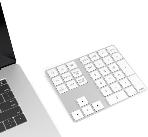 Bluetooth Numeric Keypad with Multiple Shortcuts 34-Keys Number Pad Wireless Portable Slim Number Pad for iPad/Mac/Laptop/PC Compatible with Windows Android iOS System in Kuwait