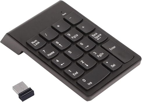 يويديسو كيبورد لاسلكي رقمي للابتوب 2.4G بخاصية النوم التلقائي و18 مفتاحا مع مستقبل USB صغير للابتوب والكمبيوتر المكتبي وسيرفس برو والكمبيوتر الشخصي in Kuwait