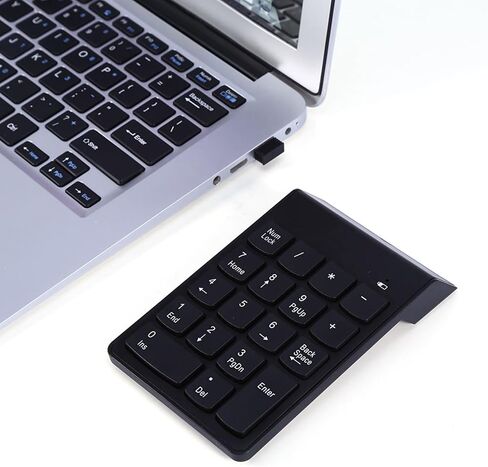 يويديسو كيبورد لاسلكي رقمي للابتوب 2.4G بخاصية النوم التلقائي و18 مفتاحا مع مستقبل USB صغير للابتوب والكمبيوتر المكتبي وسيرفس برو والكمبيوتر الشخصي in Kuwait