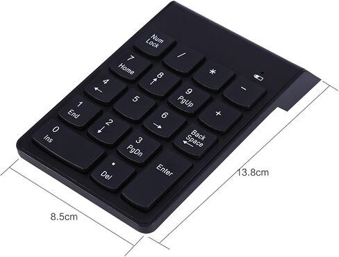 يويديسو كيبورد لاسلكي رقمي للابتوب 2.4G بخاصية النوم التلقائي و18 مفتاحا مع مستقبل USB صغير للابتوب والكمبيوتر المكتبي وسيرفس برو والكمبيوتر الشخصي in Kuwait