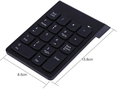 يويديسو كيبورد لاسلكي رقمي للابتوب 2.4G بخاصية النوم التلقائي و18 مفتاحا مع مستقبل USB صغير للابتوب والكمبيوتر المكتبي وسيرفس برو والكمبيوتر الشخصي in Kuwait