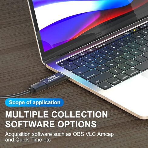 4K Video Capture Card, USB 2.0 HDMI Video Capture Device, Full HD 1080P for Video Conferencing,Game Recording, Live Streaming Broadcasting，Home Office,Compatible with Xbox One， Nintendo Switch, PS4,PC in Kuwait