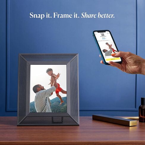 إطار صورة رقمي بتقنية WiFi من Aura Smith | أفضل إطار رقمي للهدايا | أرسل الصور من هاتفك | عرض 2K | إعداد سريع وسهل في تطبيق Aura | تخزين مجاني غير محدود | (الورد البلاتيني) in Kuwait