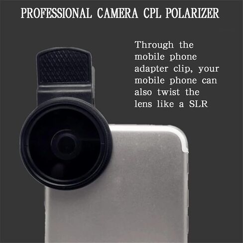 37mm CPL Phone Camera Lens, Universal Portable Camera Polarizer Filter Clip-On Camera Lens Polarizer, Polarized Phone Camera Lens Compatible with Most Mobilephone Models in Saudi Arabia