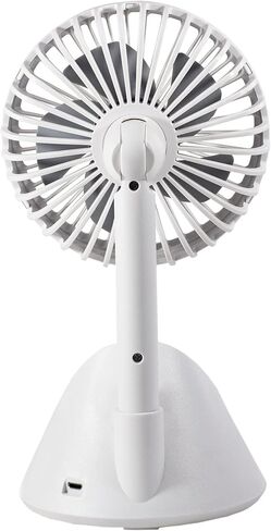 Comfort Zone CZPF401BK 4" Rechargeable Fan with Wireless Charger - USB Chargeable Lithium Battery, Adjustable Tilt - Powerful & Portable, Cooling & Charging, Black in Saudi Arabia