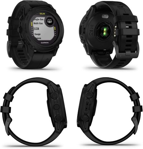 Garmin Descent G1 Solar Rugged Dive Computer with Solar Charging Capabilities, Multiple Dive Modes, Black with Wearable4U Black Earbuds Bundle in Kuwait