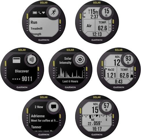 Garmin Descent G1 Solar Rugged Dive Computer with Solar Charging Capabilities, Multiple Dive Modes, Black with Wearable4U Black Earbuds Bundle in Kuwait