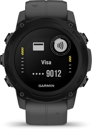 كمبيوتر الغوص القوي Garmin Descent G1، أوضاع غوص متعددة مع حزمة Wearable4U (+ سماعات أذن سوداء، رمادي داكن) in Saudi Arabia