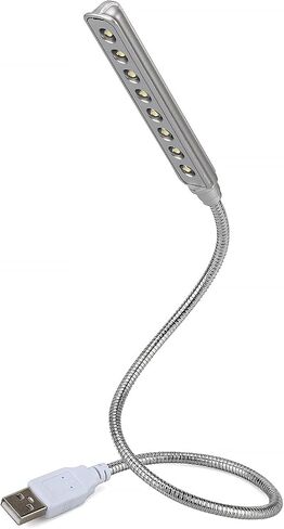 Daffodil USB LED Light - 8 Super Bright LED Reading Lamp - No Batteries Needed - PC & Mac Compatible (ULT05 Black) in Kuwait