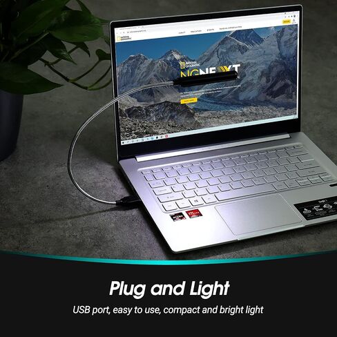 Daffodil USB LED Light - 8 Super Bright LED Reading Lamp - No Batteries Needed - PC & Mac Compatible (ULT05 Black) in Kuwait