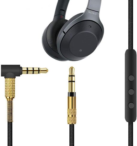كابل صوت ميكروفون Esimen متوافق مع Sony WH-1000xm5 WH-1000xm4 WH-1000xm3 WH-ch510 WH-ch710n WH-ch700n WH-1000xm WH-xb910n سماعات رأس لاسلكية Aux سلك كابل صوت in Kuwait