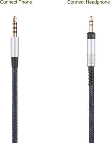 ABLET Audio Replacement Cable with in-Line Mic Remote Volume Control Only Compatible with Audio Technica ATH-M50x, ATH-M40x, ATH-M70x Headphones and Samsung Galaxy Huawei Android in Saudi Arabia