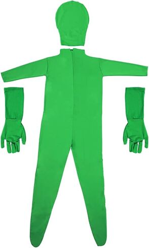 7Tek Green Screen Bodysuit Chromakey Body Suit Green Men Clothes Backdrop with Gloves for Photography Photo Film Video Invisible Effect (L:170CM, Green) in Saudi Arabia