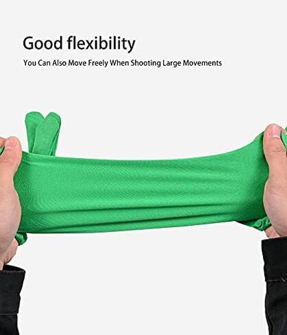 7Tek Green Screen Bodysuit Chromakey Body Suit Green Men Clothes Backdrop with Gloves for Photography Photo Film Video Invisible Effect (L:170CM, Green) in Saudi Arabia