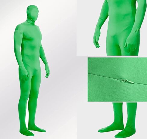 7Tek Green Screen Bodysuit Chromakey Body Suit Green Men Clothes Backdrop with Gloves for Photography Photo Film Video Invisible Effect (L:170CM, Green) in Saudi Arabia