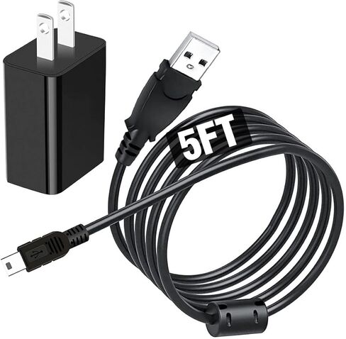 5FT Mini-USB شاحن حائط محول كابل شحن لـ Garmin Nuvi 40 42 44 50 52 54 54LM 55 56 57 58 58LMT 65LM 66LM 67LM 68LM 68LMT 255W 265W 2577LT 2597LMT Dezl 570LMT حركة المرور Sat Nav GPS in Kuwait