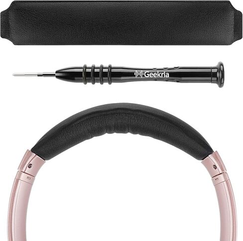 جيكريا شريط راس من الجلد البروتيني متوافق مع بوز كوايت كومفورت 35 ii جيمنج، QC35 II، QC35، QC25، QC SE، شريط بديل لسماعات الرأس، قطعة اصلاح غطاء راس سماعة الراس (اسود) in Saudi Arabia