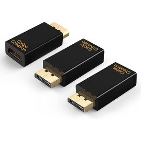 محول CableCreation DisplayPort إلى HDMI 10 حزم، محول DP إلى HDMI مطلي بالذهب 1080 بكسل (ذكر إلى أنثى) 1.3 فولت، منفذ عرض أحادي الاتجاه إلى محول HDMI in Saudi Arabia