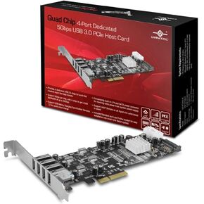رقاقة مزدوجة vantec منافذ مخصصة 5 جيجابايت في الثانية USB 3. 0 PCIE المضيفة بطاقة المكونات الأخرى ugt-pce430 – 2 °C