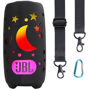 غطاء حماية من السيليكون الناعم من co2CREA بديل لمكبر صوت بلوتوث محمول مقاوم للماء JBL Pulse 5 (جراب أحمر)