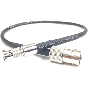 1 Foot Standard BNC Female to HD Micro BNC 6G HD-SDI Mini RG59 75Ohm Adapter Cable Black by Custom Cable Connection