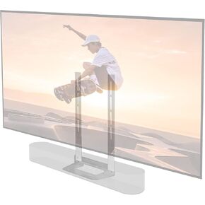 دعامة تثبيت تلفزيون Beam، بيضاء، متوافقة مع الجيل 1 و2 Sonos Beam، تتضمن مجموعة أدوات تركيب لتعليق شريط الصوت الخاص بك المصمم في المملكة المتحدة بواسطة Soundbass