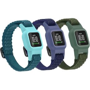 Vanet 3 عبوات متوافقة مع Garmin Vivofit Jr 3 Bands للأطفال، أربطة رياضية ناعمة من السيليكون قابلة للتنفس قابلة للتعديل بديلة للفتيات والأولاد in Saudi Arabia