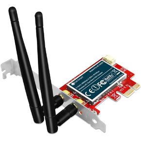 محول لاسلكي ذكي من فيب 1200 ميجا بايت بالثانية بي سي اي اكسبريس (PCIe) بطاقة واي فاي لمحول الواي فاي لـ ويندوز 10 (32/64 بت) محول شبكة لاسلكية فقط مارفيل إيه ستار (FS-AE120) in Kuwait