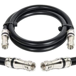 MOOKEERF RG11 كابل محوري 100 قدم F نوع كابل، كابل RG11 منخفض الخسارة 100 قدم، 14AWG RG11 كابل محوري 75ohm، عالي الوضوح RG11 F نوع كابل موصل للكيبل التلفزيوني، طبق الأقمار الصناعية، VHF/UHF، راديو، هوائيات التلفزيون