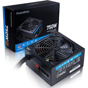 650W Power Supply 80 Plus Bronze Certified Fixed Cable Non-Modular ATX PSU Active PFC SLI Crossfire Ready Gaming PC Computer Power Supplies, PS 650BF