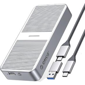 ORICO Upgraded M.2 NVMe SSD Enclosure 40Gbps PCIe3.0x4 USB C Adapter, Aluminum NVMe PCIe 2280 M-Key(B+M Key) External Solid State Drive Case, Support Thunderbolt 3/4 USB3.2/3.1/3.0/Type C-M224-Golden