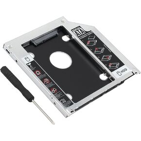 SATA Hard Drive Caddy, Universal 12.7 mm SATA to SATA 2nd SSD HDD Hard Drive Caddy Adapter Tray Enclosures for DELL HP Lenovo ThinkPad ACER Gateway ASUS Sony Samsung MSI Laptop