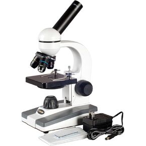 AmScope 40X-400X All-Metal Glass Optics Student Biological Compound Microscope | 40X-400X Magnification Range Compound Biological Microscope Built-In LED Illumination Brightfield Imaging Built-In in Kuwait